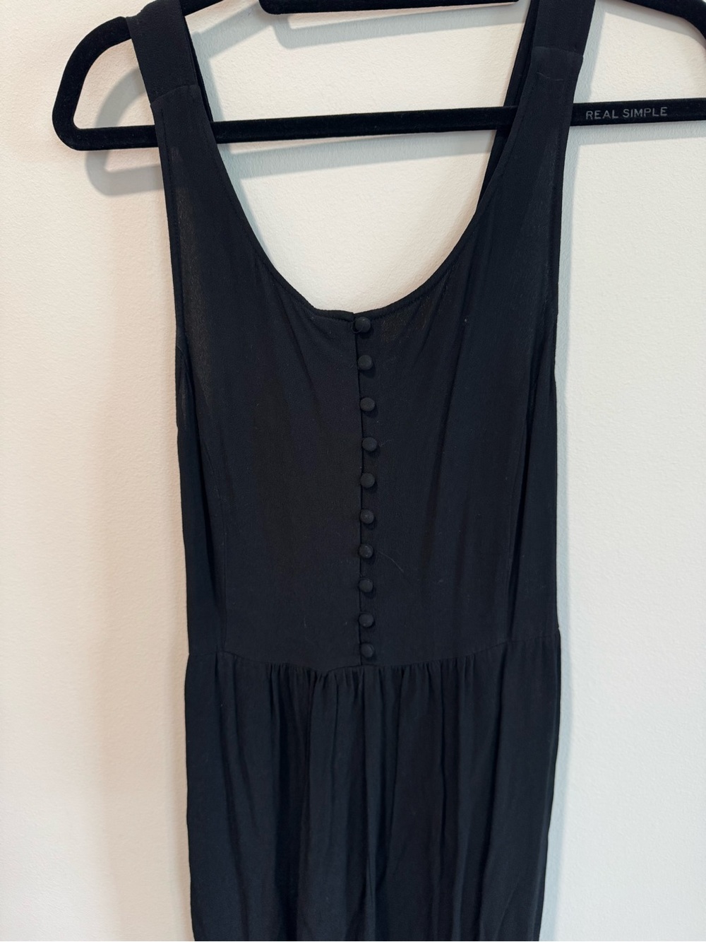 Madewell Black Sleeveless Flowy Button-Front Jumpsuit - Picture 4 of 10